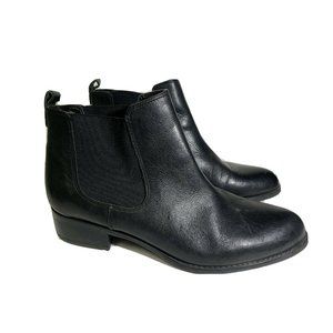 Womens Franco Sarto Black Zip Ankle Booties Shadow